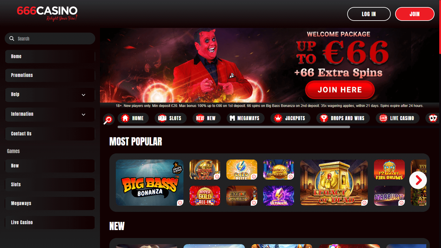 666 Casino Desktop screenshot